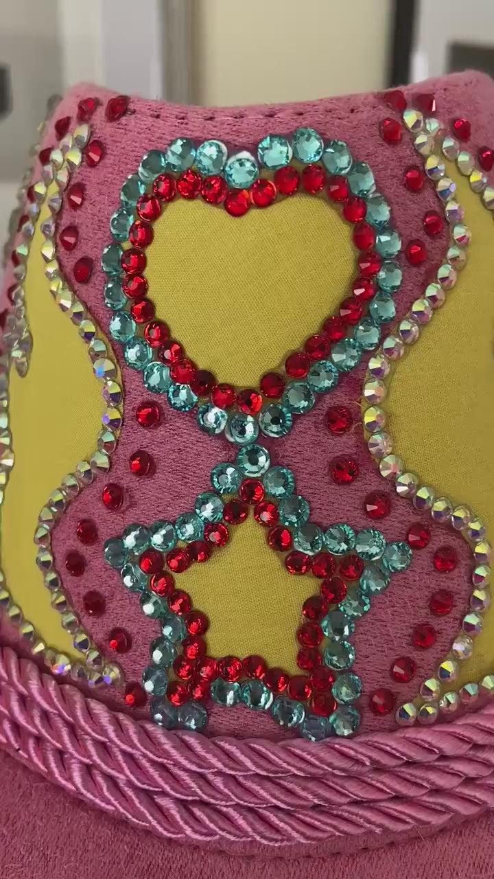 Pink Custom Cowboy Cowgirl Hat- Rhinestones, Party, Festival Hat