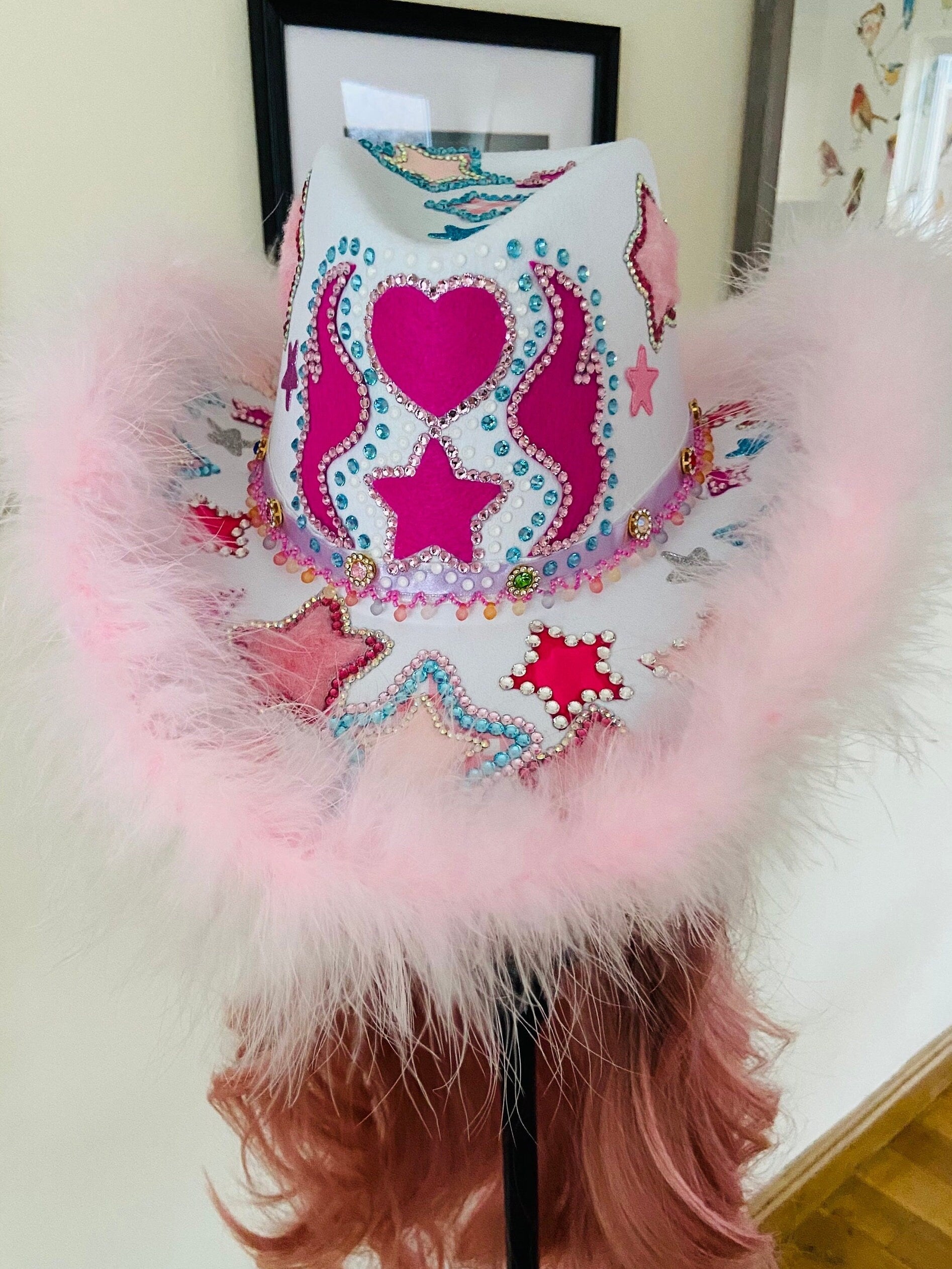 Custom Cowboy Cowgirl Hat Rhinestones Festival Outfit