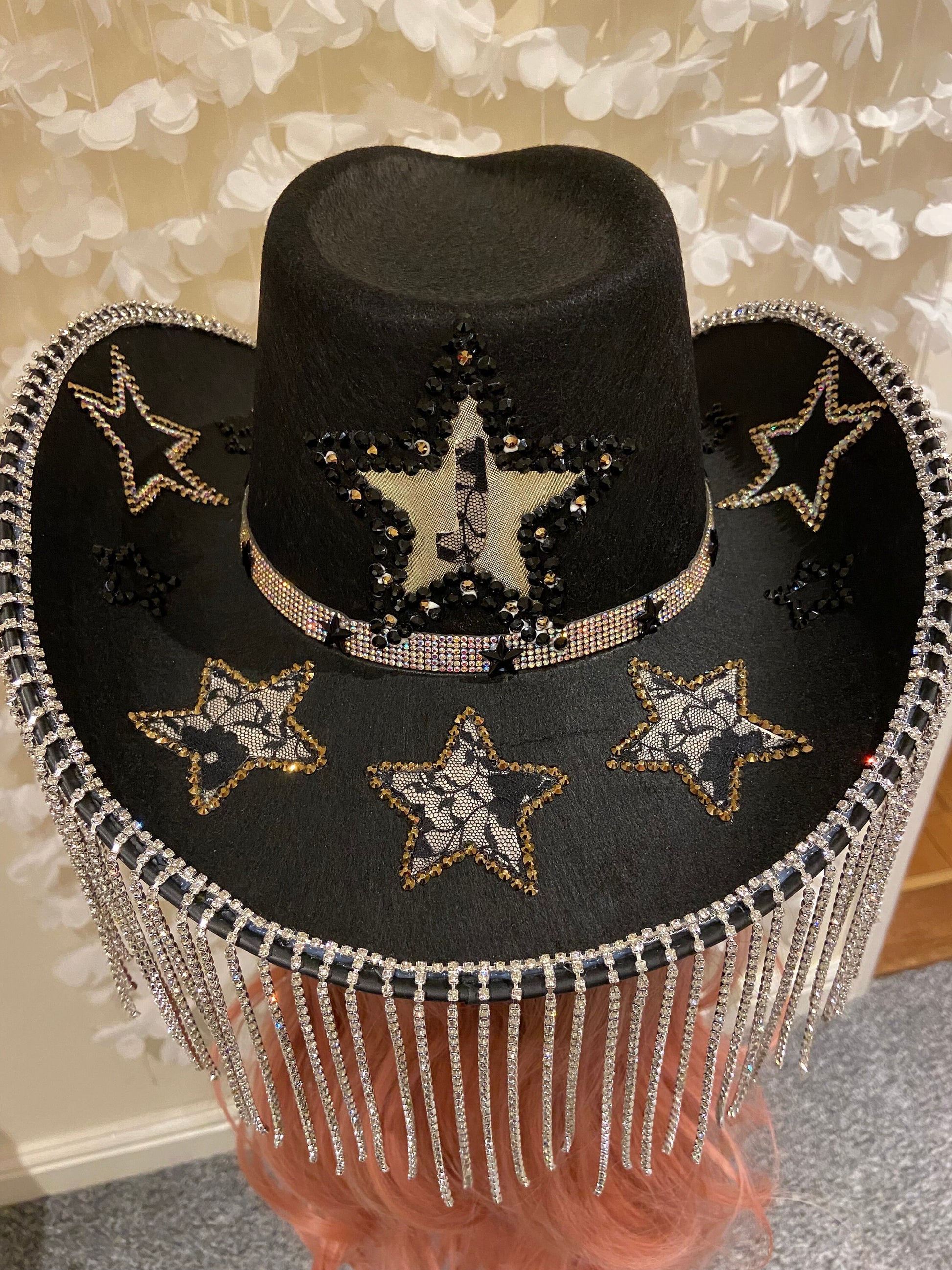 Custom Cowboy Cowgirl Hat Rhinestones Festival Outfit